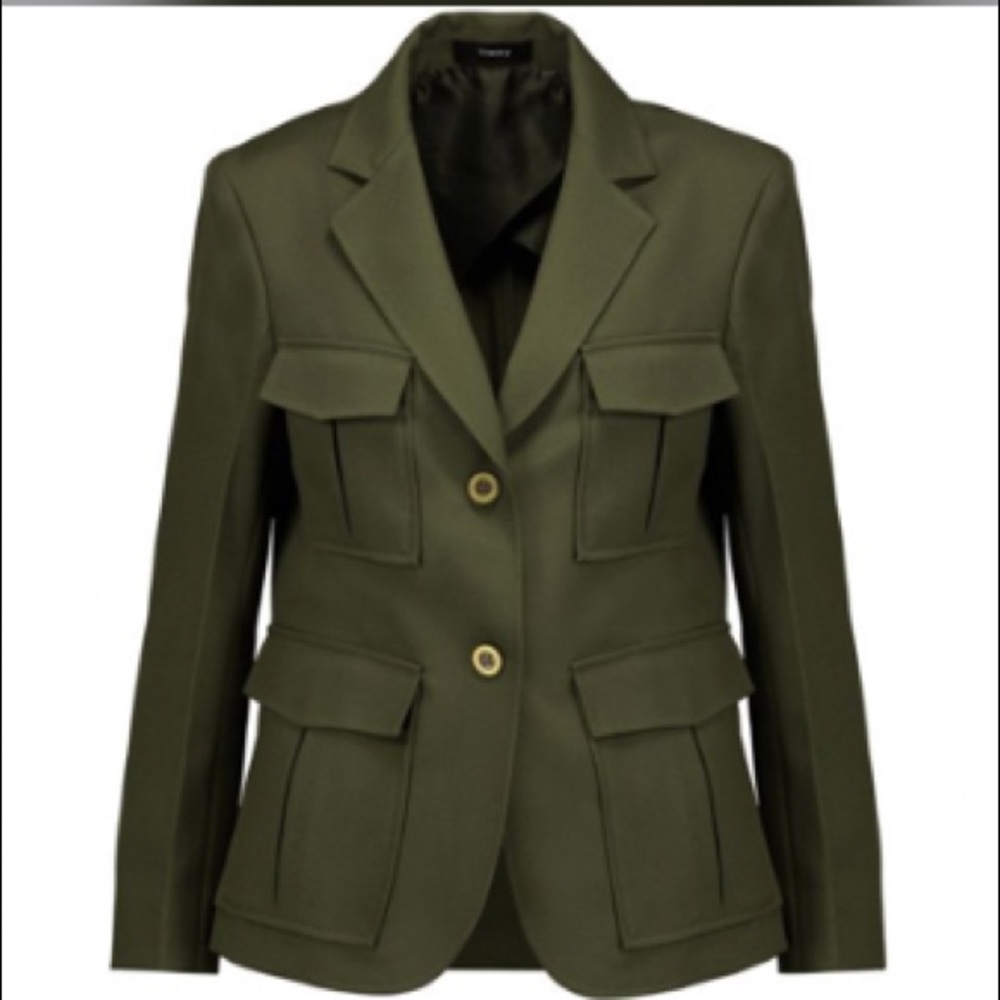Theory Olive Green Blazer NWOT